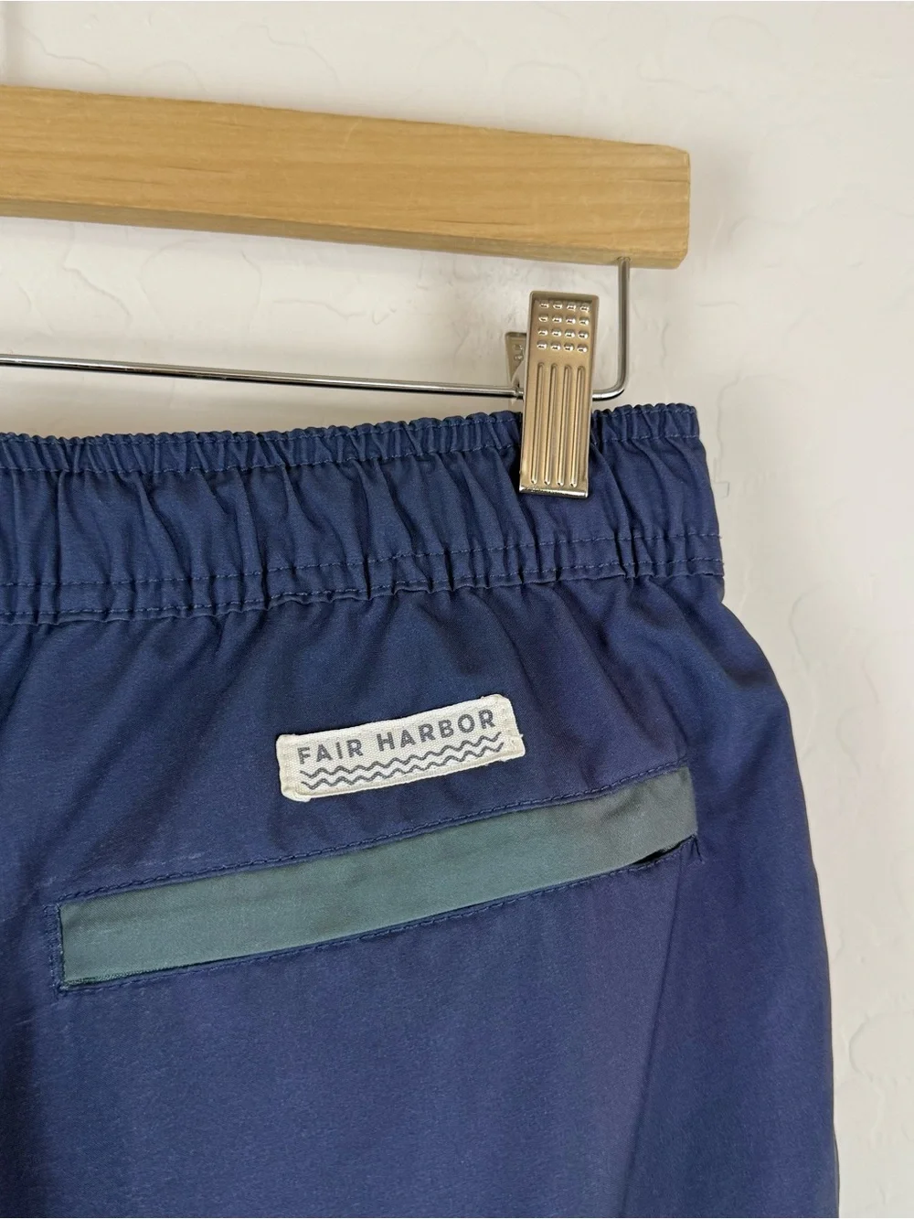 Fair Harbor Men's Swim Trunks Brief Lined Blue Green Colorblock
